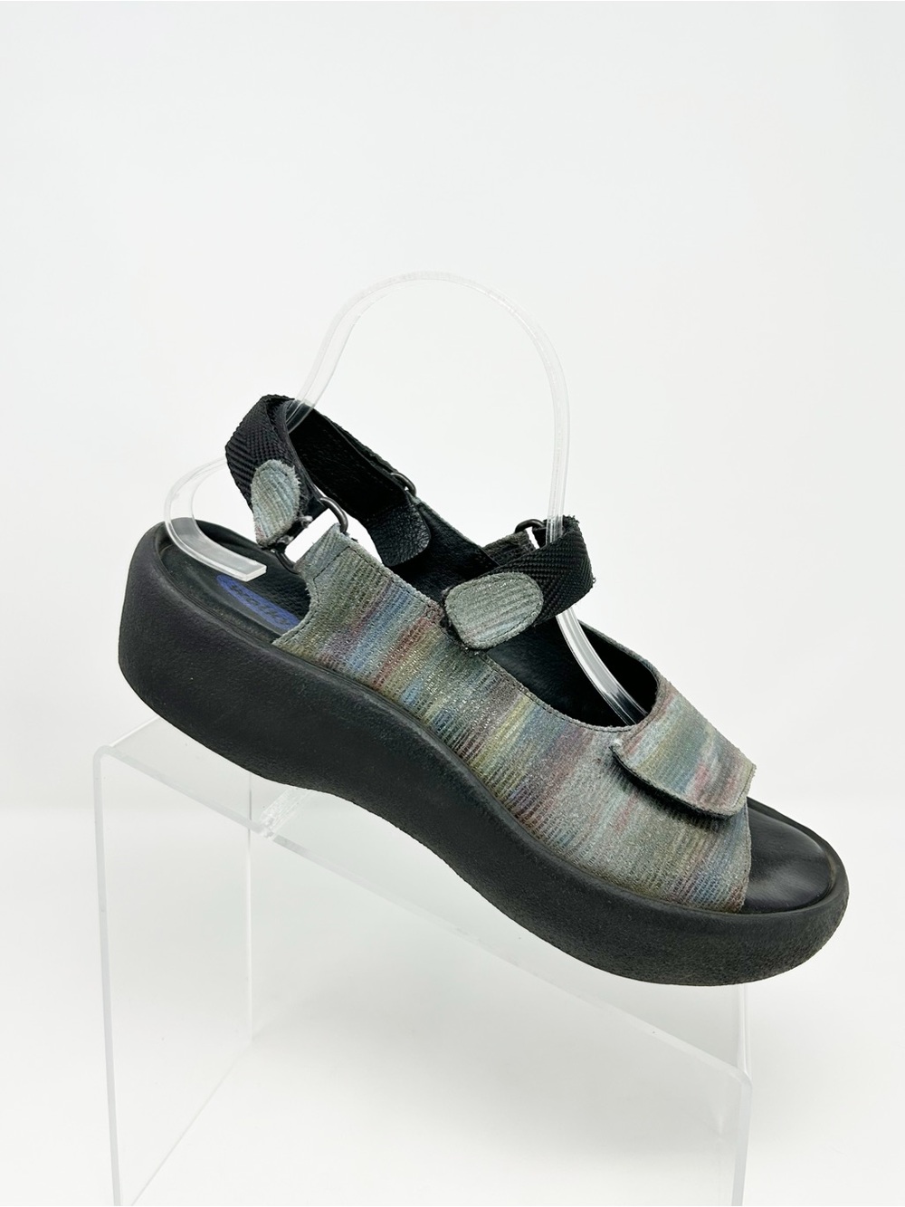 Wolky Jewel Womens Comfort Slingback Sandals Multicolor Wedge Hook & Loop 39